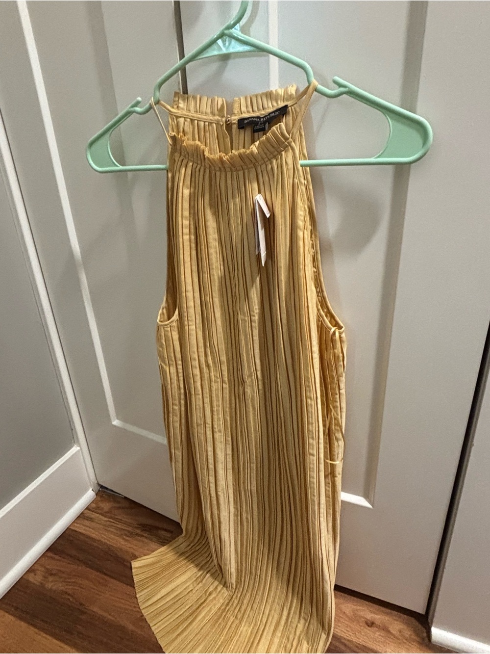Banana Republic Pleated Halter Tunic in Mustard